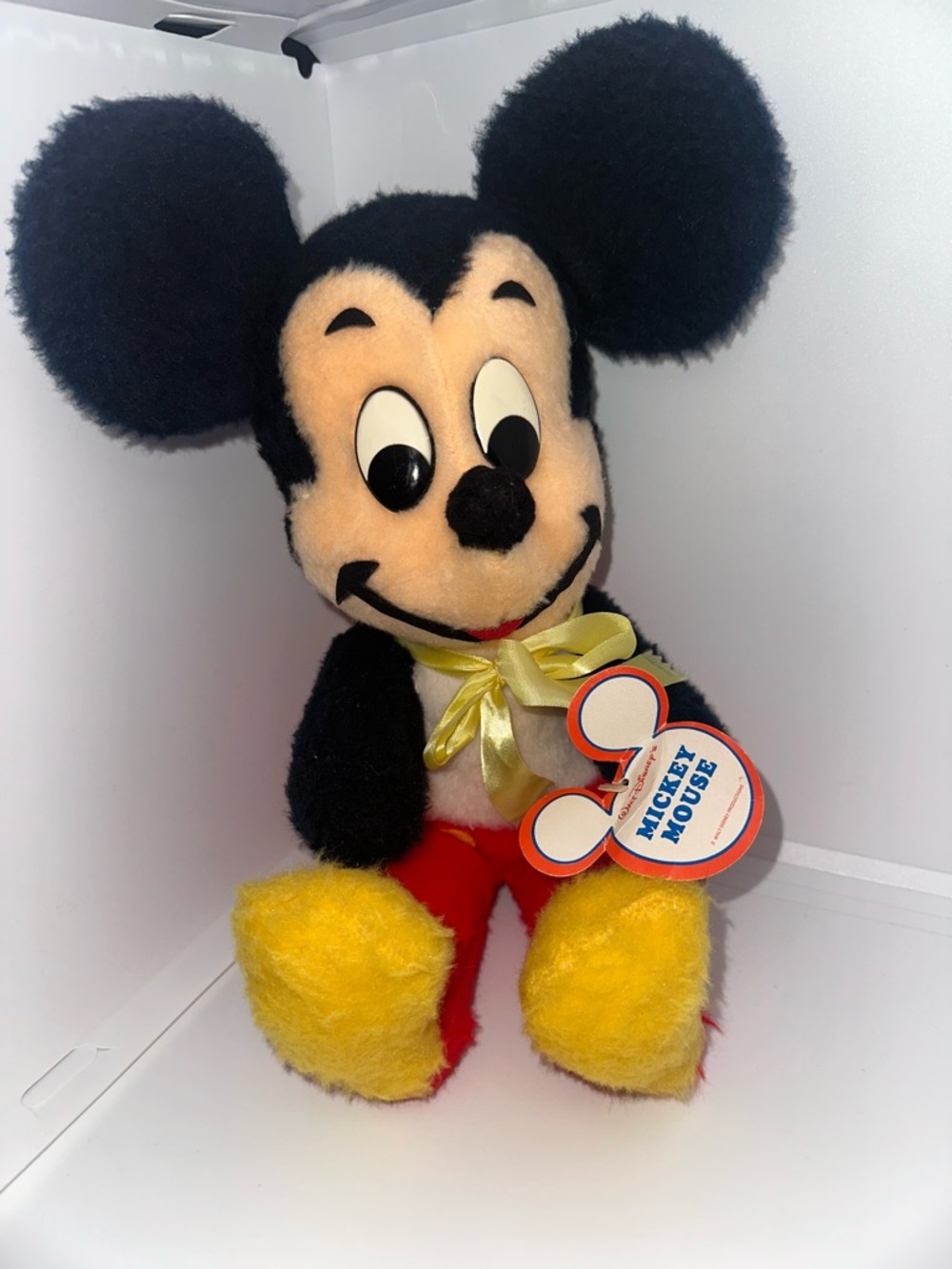 Vintage 1950’s Disney Mickey Mouse Plush Toy - Black, Red & Yellow